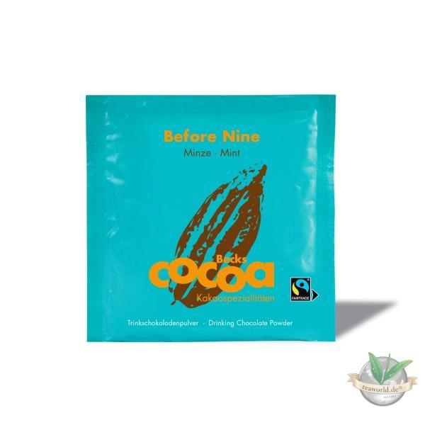 COCOA Trinkschokolade BEFORE NINE 25 gr. *Minze